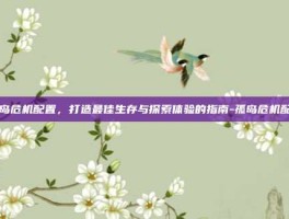 孤岛危机配置，打造最佳生存与探索体验的指南-孤岛危机配置