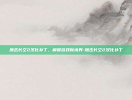 鹰击长空2汉化补丁，解锁游戏新境界-鹰击长空2汉化补丁