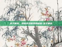 溪子解说，揭秘游戏世界的秘密-溪子解说