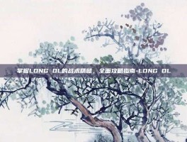 掌握LONG OL的战术精髓，全面攻略指南-LONG OL