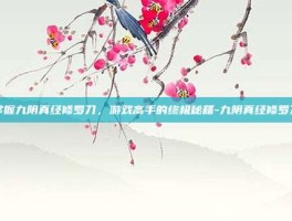掌握九阴真经修罗刀，游戏高手的终极秘籍-九阴真经修罗刀
