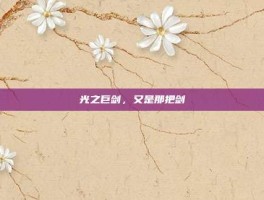 光之巨剑，又是那把剑