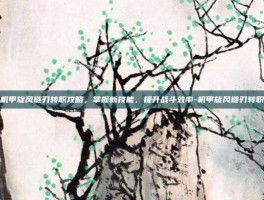 机甲旋风链刃转职攻略，掌握新技能，提升战斗效率-机甲旋风链刃转职