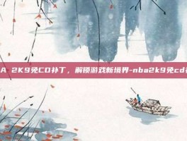 NBA 2K9免CD补丁，解锁游戏新境界-nba2k9免cd补丁