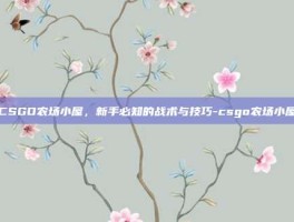 CSGO农场小屋，新手必知的战术与技巧-csgo农场小屋