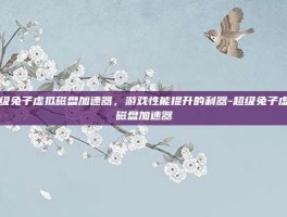 超级兔子虚拟磁盘加速器，游戏性能提升的利器-超级兔子虚拟磁盘加速器
