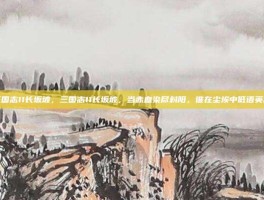 三国志11长坂坡，三国志11长坂坡，当赤血染尽斜阳，谁在尘埃中低语英雄