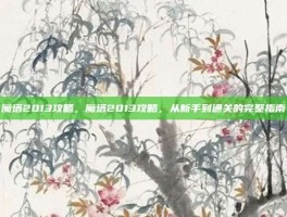 魔塔2013攻略，魔塔2013攻略，从新手到通关的完整指南