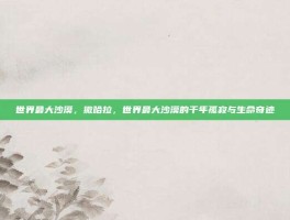 世界最大沙漠，撒哈拉，世界最大沙漠的千年孤寂与生命奇迹