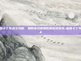 跑跑卡丁车点卡攻略，如何高效使用你的游戏货币-跑跑卡丁车点卡