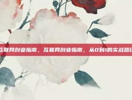 互联网创业指南，互联网创业指南，从0到1的实战路径