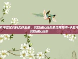 探索海盗纪元的无尽宝藏，武器进化材料的终极指南-卓越海盗武器进化材料