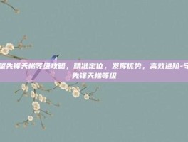 守望先锋天梯等级攻略，精准定位，发挥优势，高效进阶-守望先锋天梯等级