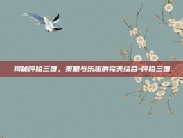 揭秘哼哈三国，策略与乐趣的完美结合-哼哈三国