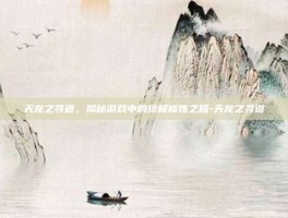 天龙之寻道，揭秘游戏中的终极修炼之路-天龙之寻道