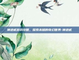 神迹贰游戏攻略，探索未知的奇幻世界-神迹贰