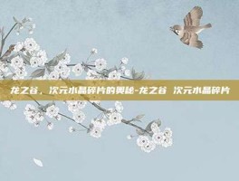 龙之谷，次元水晶碎片的奥秘-龙之谷 次元水晶碎片