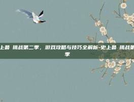 史上最囧挑战第二季，游戏攻略与技巧全解析-史上最囧挑战第二季