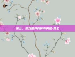 莱公，游戏世界的传奇英雄-莱公
