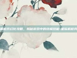 星际机枪兵幻化攻略，揭秘游戏中的终极技能-星际机枪兵幻化