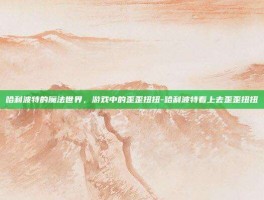 哈利波特的魔法世界，游戏中的歪歪扭扭-哈利波特看上去歪歪扭扭