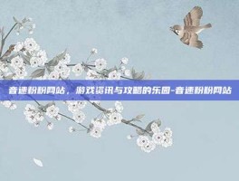音速粉粉网站，游戏资讯与攻略的乐园-音速粉粉网站