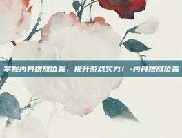 掌握内丹摆放位置，提升游戏实力！-内丹摆放位置