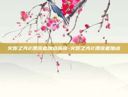 火炬之光2漂流者加点指南-火炬之光2漂流者加点