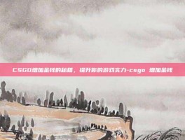 CSGO增加金钱的秘籍，提升你的游戏实力-csgo 增加金钱