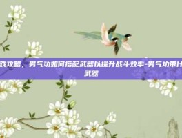 游戏攻略，男气功如何搭配武器以提升战斗效率-男气功带什么武器