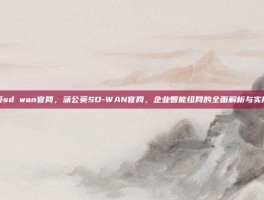蒲公英sd wan官网，蒲公英SD-WAN官网，企业智能组网的全面解析与实用指南