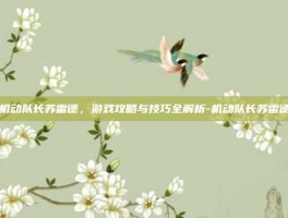 机动队长苏雷德，游戏攻略与技巧全解析-机动队长苏雷德