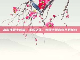 高科技骑士戒指，圣殿之环，当骑士誓言刻入机械心