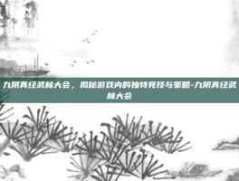 九阴真经武林大会，揭秘游戏内的独特竞技与策略-九阴真经武林大会