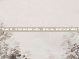 讯飞魔域私服，需警惕非正规渠道操作，谨慎参与以规避风险-讯飞魔域私服