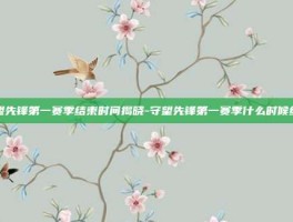 守望先锋第一赛季结束时间揭晓-守望先锋第一赛季什么时候结束