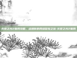 火炬之光2联网攻略，点燃你的网络冒险之旅-火炬之光2联网