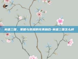 英雄三国，策略与荣耀的完美融合-英雄三国怎么样