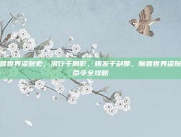 魔兽世界盗贼宏，潜行于阴影，爆发于刹那，魔兽世界盗贼宏命令全攻略