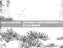 火炬之光2最好套装，探索终极战斗与角色升级的黄金组合-火炬之光2最好套装