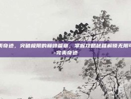 完美奇迹，突破极限的巅峰篇章，掌握攻略秘籍解锁无限可能-完美奇迹