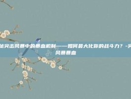 揭秘突击风暴中的暴血机制——如何最大化你的战斗力？-突击风暴暴血