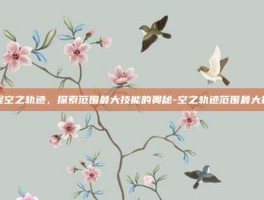 掌握空之轨迹，探索范围最大技能的奥秘-空之轨迹范围最大技能