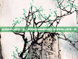 仙境传说ro时装一览，探索游戏中的时尚前沿-仙境传说ro时装一览