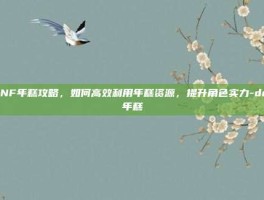 DNF年糕攻略，如何高效利用年糕资源，提升角色实力-dnf年糕