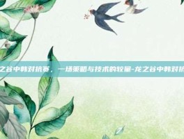 龙之谷中韩对抗赛，一场策略与技术的较量-龙之谷中韩对抗赛