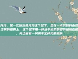 鲁克玛，第一次听到鲁克玛这个名字，是在一本残破的古籍里。泛黄的纸页上，这个名字用一种近乎撒娇的姿势蜷缩在角落，旁边画着一只说不出种类的翅膀