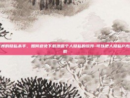 揭秘游戏界的隐私杀手，如何避免下载泄露个人隐私的软件-可以把人隐私P光的软件下载
