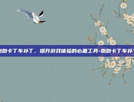 跑跑卡丁车补丁，提升游戏体验的必备工具-跑跑卡丁车补丁