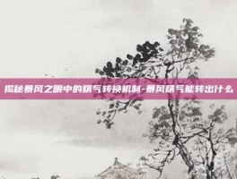 揭秘暴风之眼中的精气转换机制-暴风精气能转出什么